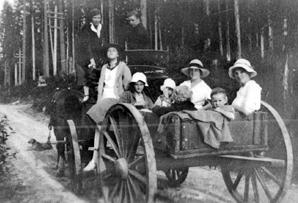 Farm wagons that hauled farm produce and hay all week became the community bus on days off when whole families headed off to a park for a picnic or to visit friends.